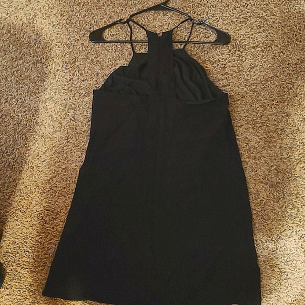 Angl black Keyhole dress exposed open back zip